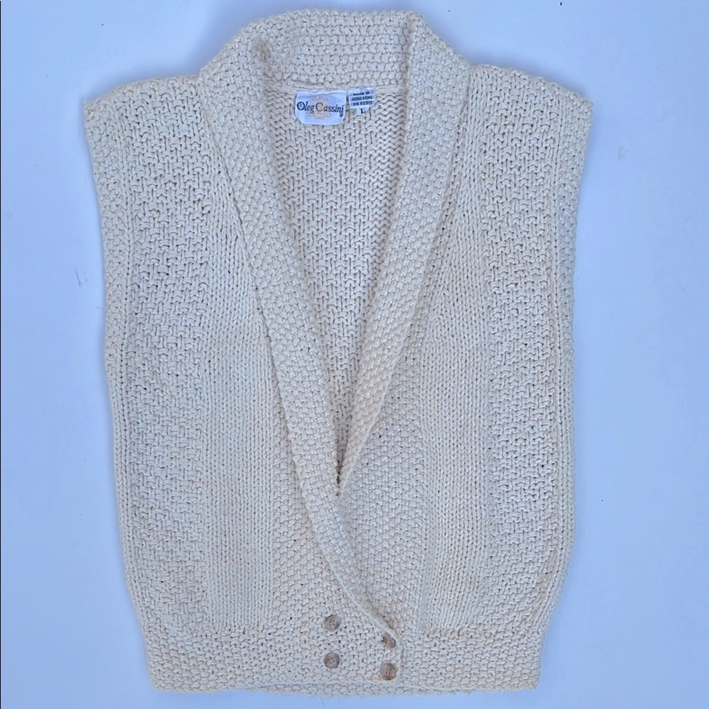 🔥Vtg 80s Oleg Cassini swtr vest🔥